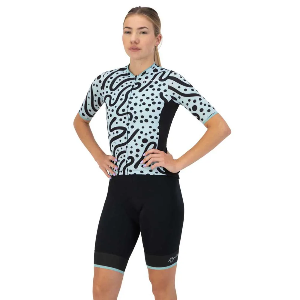 Rogelli Abstract Kurzarm-radtrikot, Turquoise / black Rogelli Abstract Kurzarm-radtrikot, Turquoise / black