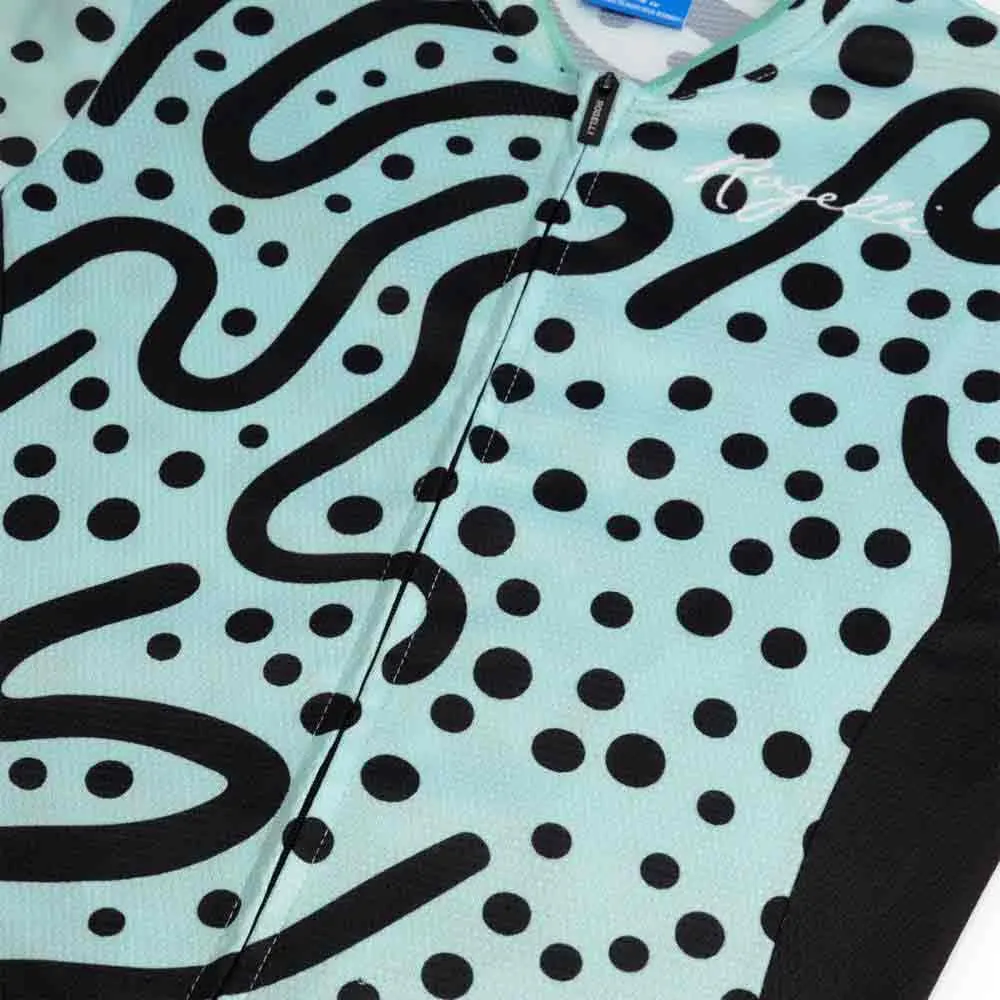 Rogelli Abstract Kurzarm-radtrikot, Turquoise / black, XL Rogelli Abstract Kurzarm-radtrikot, Turquoise / black, XL