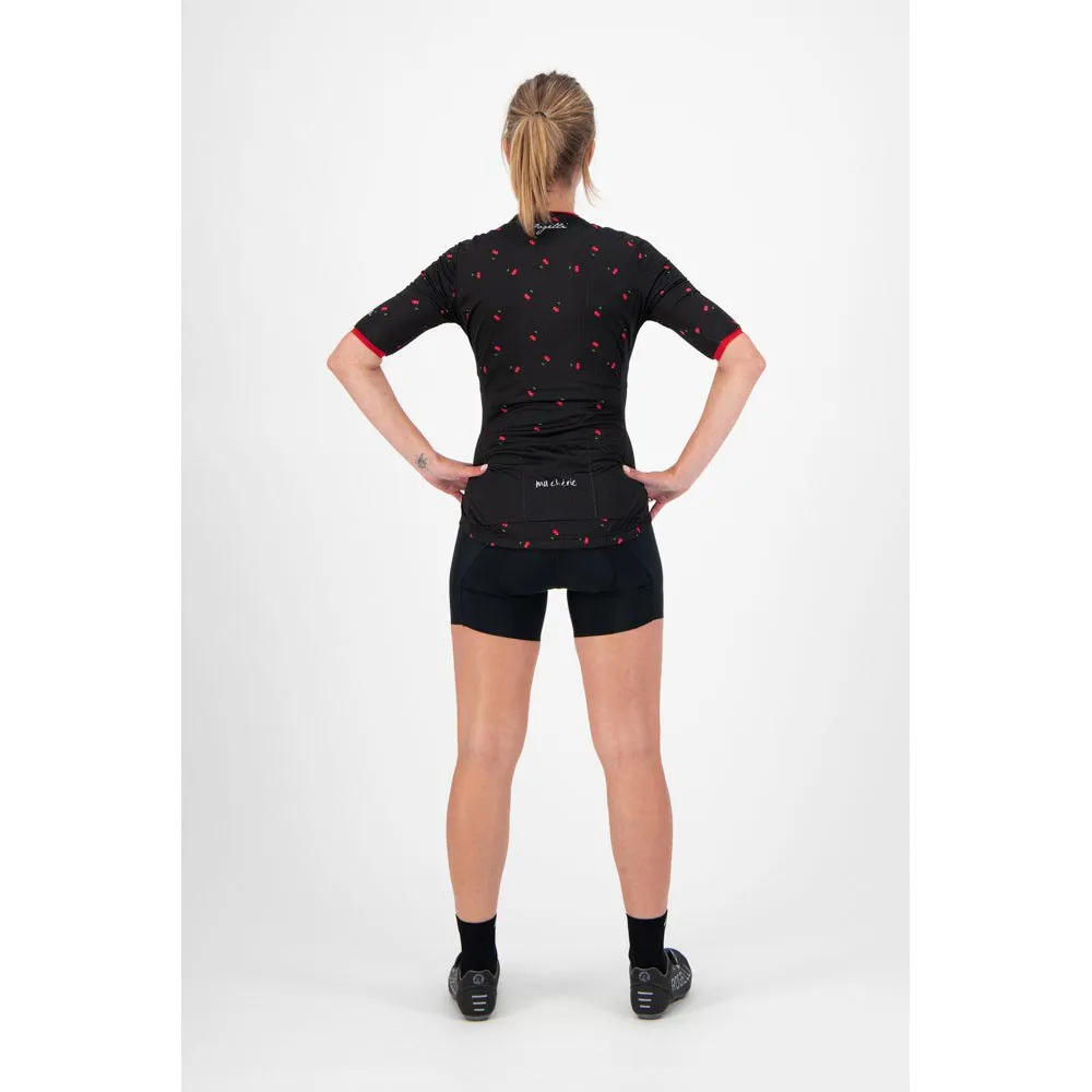 Rogelli Fruity Kurzarm-radtrikot, Black / red, S Rogelli Fruity Kurzarm-radtrikot, Black / red, S