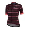 Rogelli Stripe Kurzarm-radtrikot, Bordeaux / coral