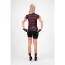 Rogelli Stripe Kurzarm-radtrikot, Bordeaux / coral
