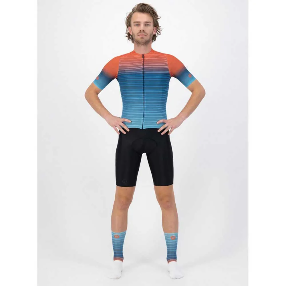 Rogelli Surf Kurzarm-radtrikot, Blue / orange Rogelli Surf Kurzarm-radtrikot, Blue / orange