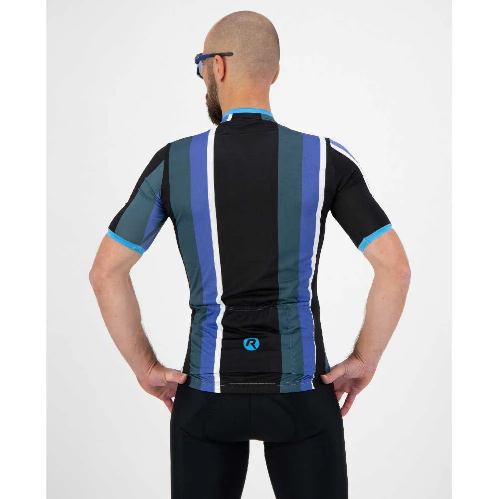Rogelli Vintage Kurzarm-radtrikot, Black / green / blue, M