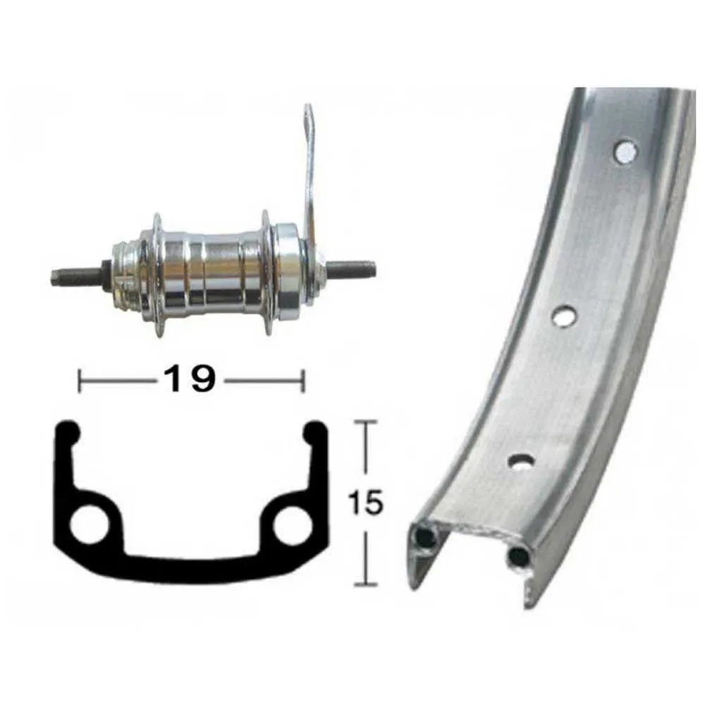 Roland Aluminium 203-23 8.5 Mm 12´´ Hinterrad, Silver, 9 x 130mm Roland Aluminium 203-23 8.5 Mm 12´´ Hinterrad, Silver, 9 x 130mm