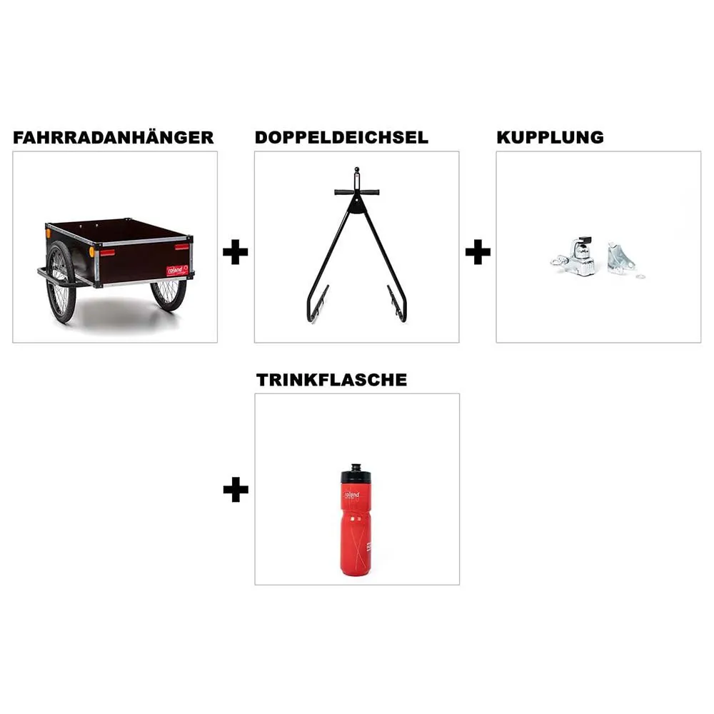 Roland Profi 20´´ Fahrradanhänger, Black / brown / silver, Max 40kg