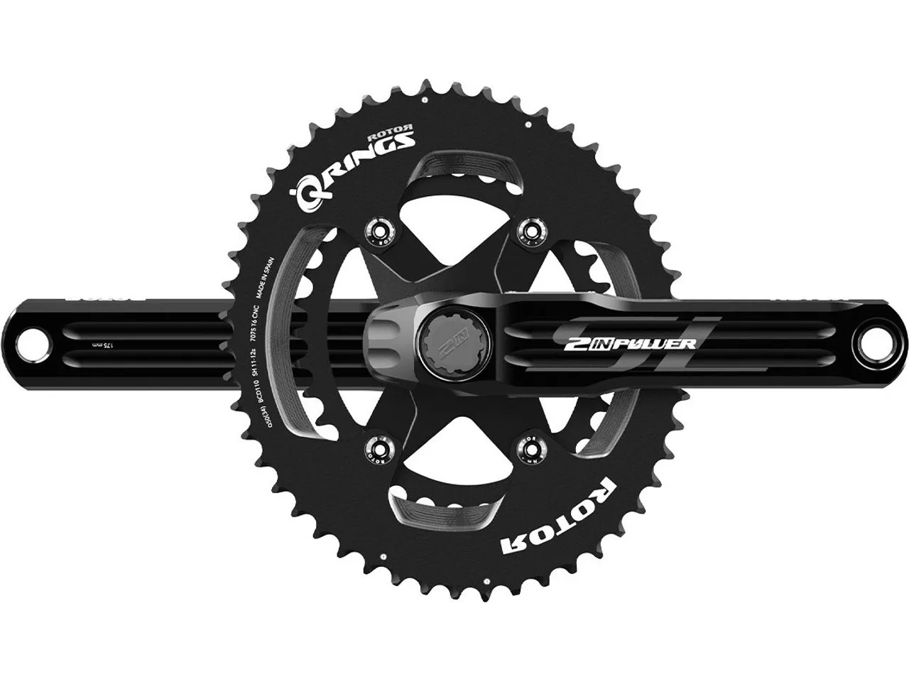 Rotor 2INpower SL Q-RINGS Shimano 2x12-fach Powermeter Kurbelgarnitur