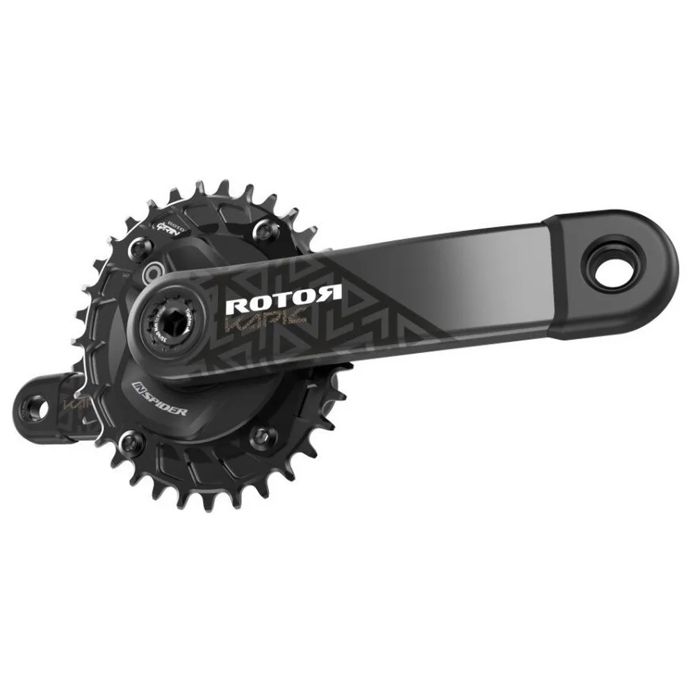 Rotor Inspider Kapic Oval Carbon Kurbelgarnitur Mit Leistungsmesser, Black, 175mm, 34t