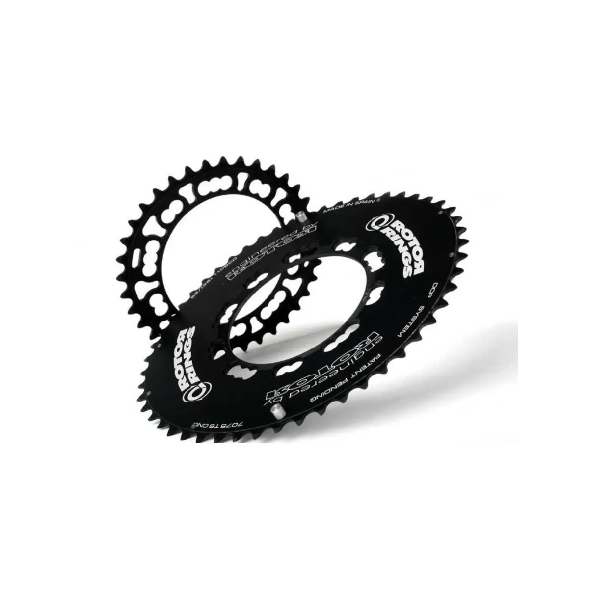 Rotor Ovaler Kettenblattrotor Q-Ring Aero Exterieur, Schwarz, BCD110 x 5
