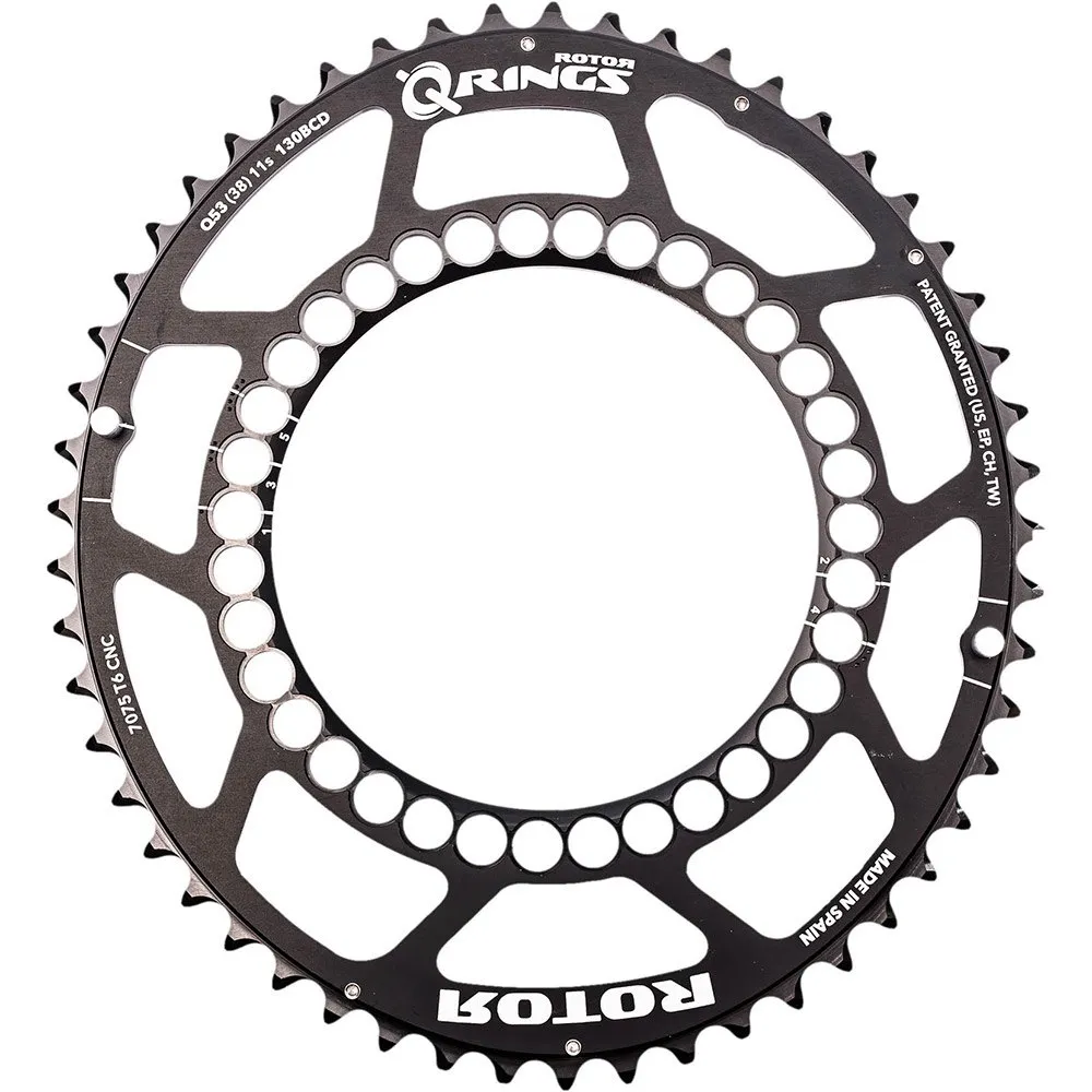 Rotor Q Rings 130 Bcd Inner Kettenblatt, Black, 39t Rotor Q Rings 130 Bcd Inner Kettenblatt, Black, 39t