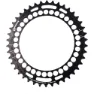 Rotor Q Rings 130 Bcd Outer Aero Kettenblatt, Black, 53t