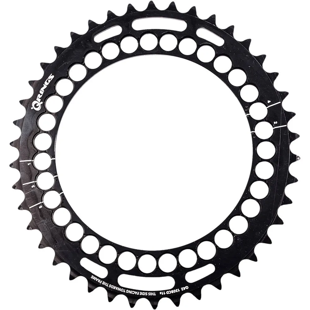 Rotor Q Rings 130 Bcd Outer Aero Kettenblatt, Black, 53t Rotor Q Rings 130 Bcd Outer Aero Kettenblatt, Black, 53t