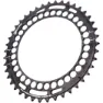 Rotor Q Rings 130 Bcd Outer Aero Kettenblatt, Black, 53t