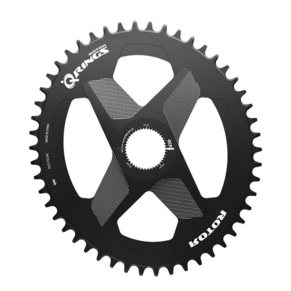 Rotor Q-rings Direct Mount Oval Kettenblatt, Black, 42t Rotor Q-rings Direct Mount Oval Kettenblatt, Black, 42t