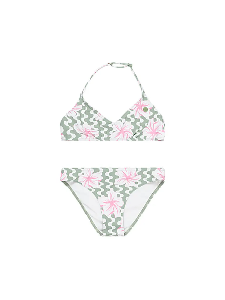 Roxy Mädchen Bikini Party Waves Basic Tri Bra Set, Bunt, 128