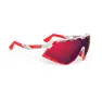 Rudy Project Defender Brille, Weiß glanz rot fluo