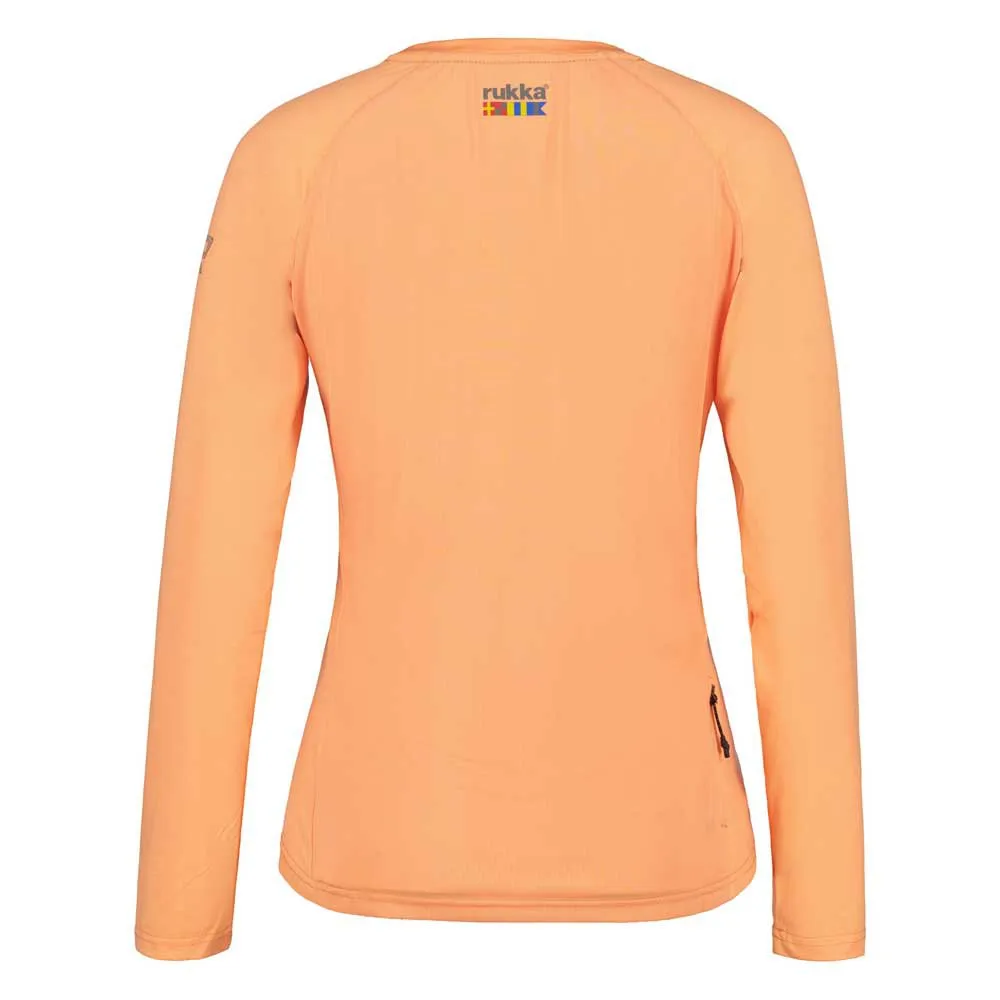 Rukka Malis Halbreißverschluss-langarm-t-shirt, Orange Rukka Malis Halbreißverschluss-langarm-t-shirt, Orange