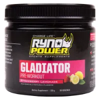 Ryno Power Gladiator Pre-workout-drink Erdbeerlimonade 150gr Ryno Power Gladiator Pre-workout-drink Erdbeerlimonade 150gr