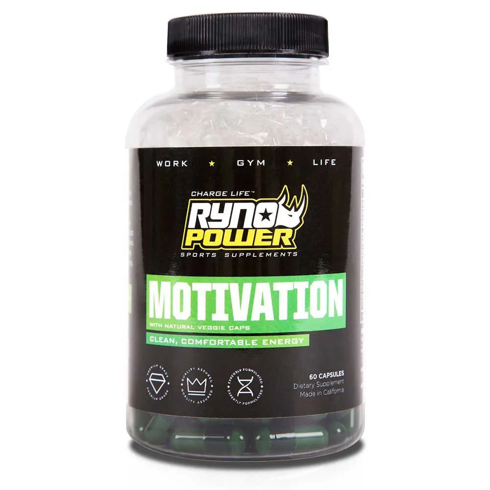 Ryno Power Mot882 Motivation Kapseln Ohne Geschmack 60 Einheiten, Black, One Size Ryno Power Mot882 Motivation Kapseln Ohne Geschmack 60 Einheiten, Black, One Size