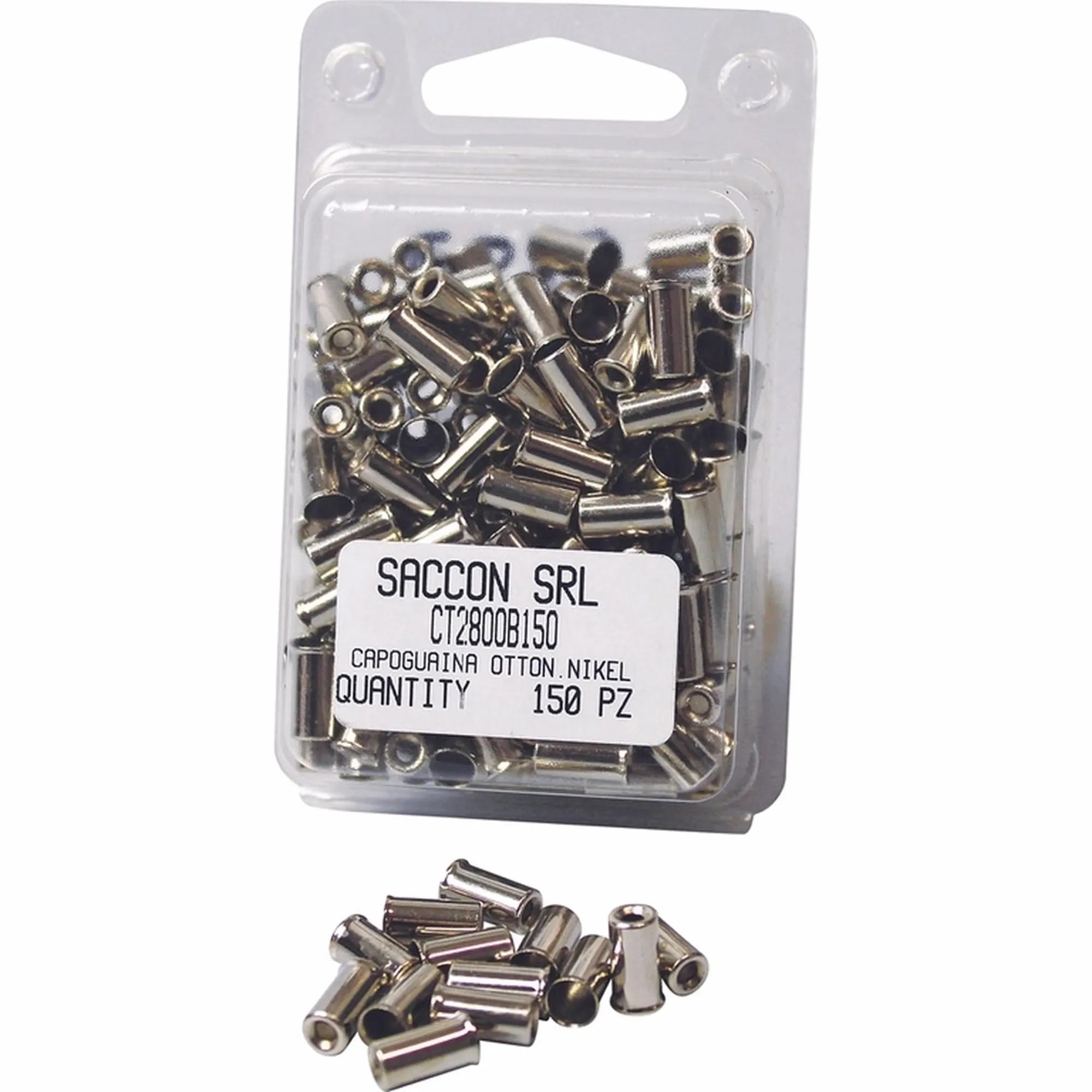 Saccon Endstücke für den Bremsmantel der Straßenbremse (x150) Unisex, golden, 5mm