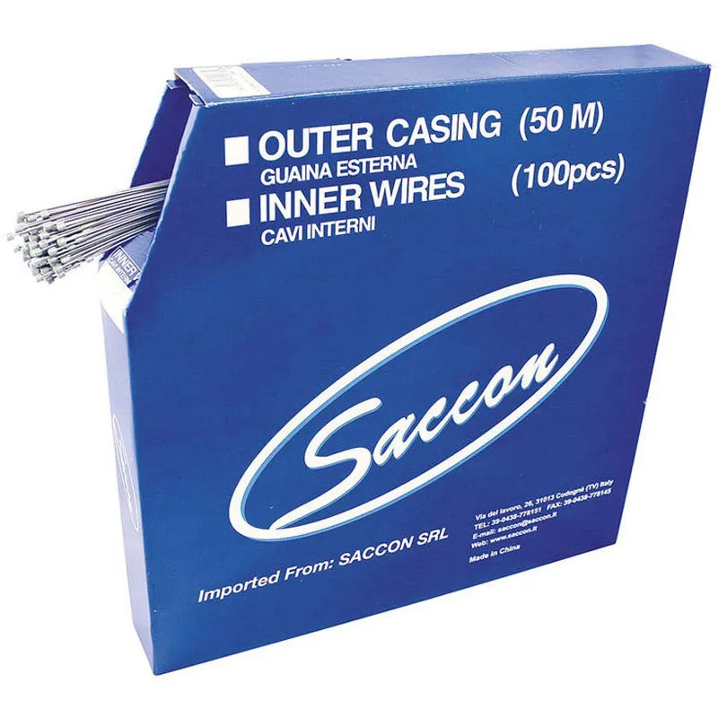 Saccon Stainless Steel Change Cables Schaltzug 100 Einheiten, Silver, 1.2 x 2250mm Saccon Stainless Steel Change Cables Schaltzug 100 Einheiten, Silver, 1.2 x 2250mm