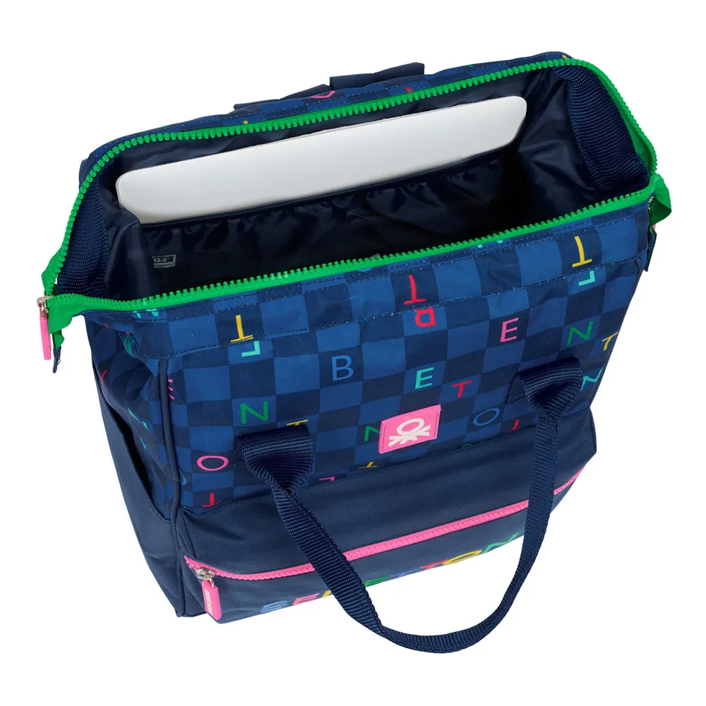 Safta 13´´ With Handles Benetton Damero Rucksack, Multicolor
