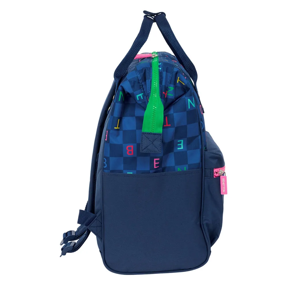 Safta 13´´ With Handles Benetton Damero Rucksack, Multicolor
