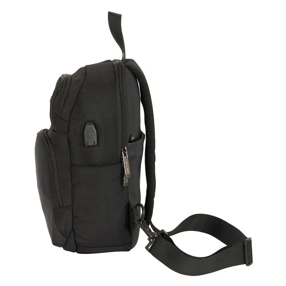 Safta Busines One Shoulder Padder Mini Rucksack, Black Safta Busines One Shoulder Padder Mini Rucksack, Black