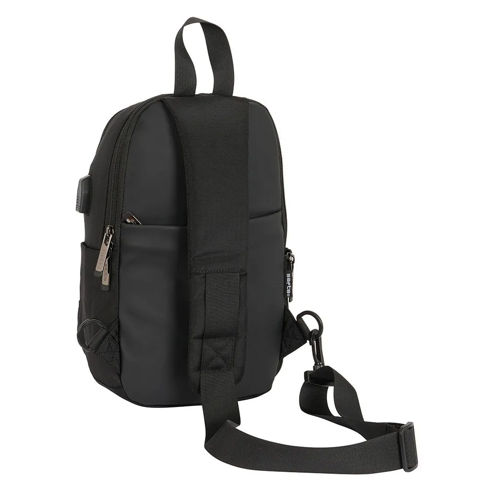 Safta Busines One Shoulder Padder Mini Rucksack, Black Safta Busines One Shoulder Padder Mini Rucksack, Black