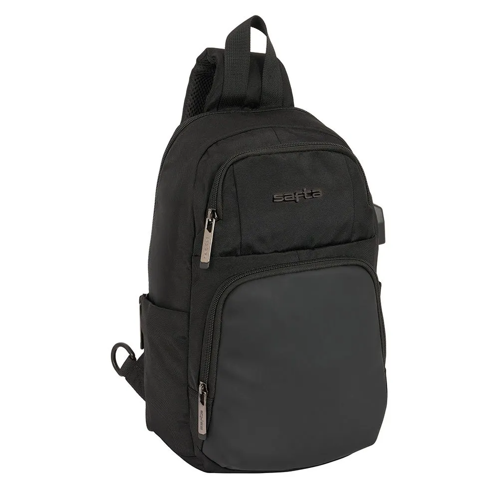 Safta Busines One Shoulder Padder Mini Rucksack, Black Safta Busines One Shoulder Padder Mini Rucksack, Black