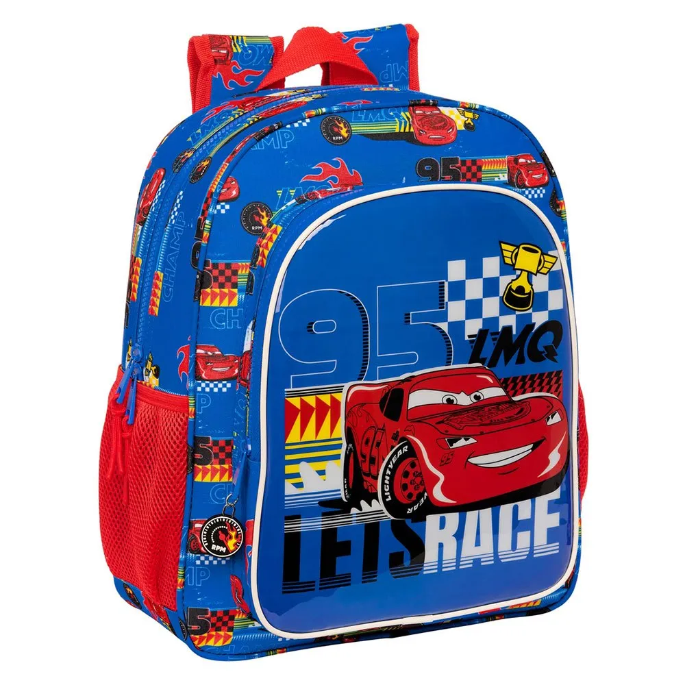 Safta Junior 38 Cm Cars Race Ready Rucksack, Multicolor