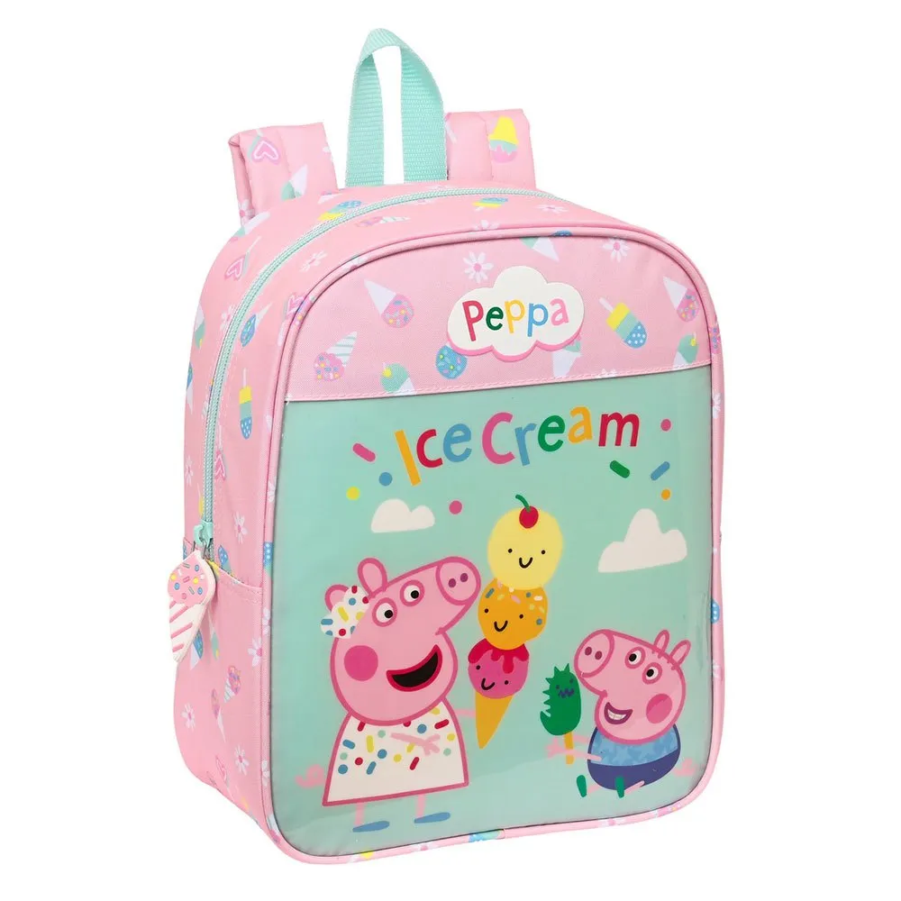 Safta Mini 27 Cm Peppa Pig Ice Cream Rucksack, Multicolor