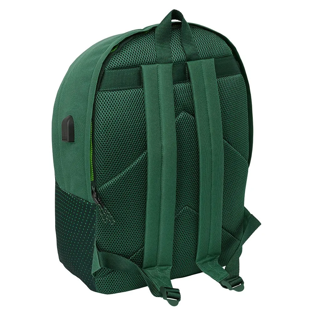 Safta Real Betis Balompie Double 15.6´´ Water Resistent Rucksack, Multicolor