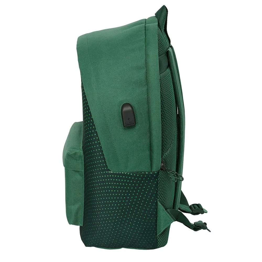 Safta Real Betis Balompie Double 15.6´´ Water Resistent Rucksack, Multicolor