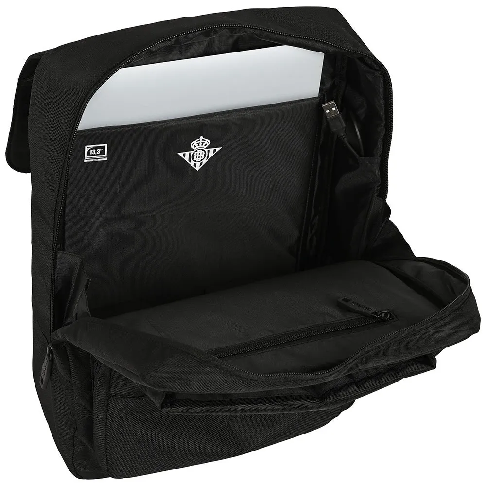 Safta Real Betis Balompié Premium Flap 13.3 ´´+usb Rucksack, Multicolor Safta Real Betis Balompié Premium Flap 13.3 ´´+usb Rucksack, Multicolor