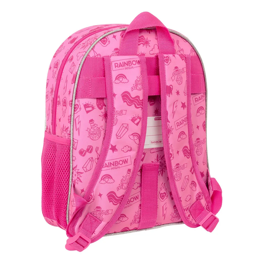 Safta Small Rainbow High Shine Rucksack, Multicolor
