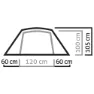 Salewa Denali Ii Zelt, Cactus / grey, 2PL