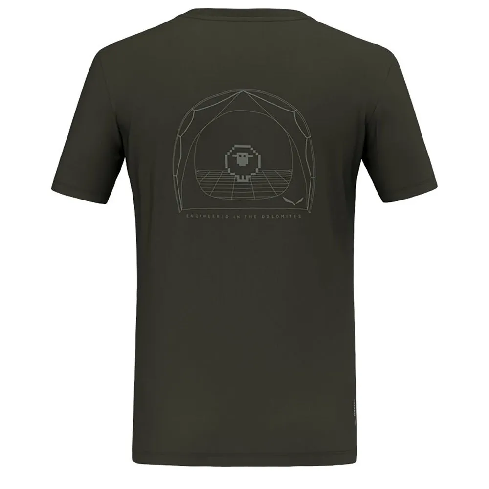 Salewa Eagle Sheep Camp Dry Kurzarm-t-shirt, Dark olive