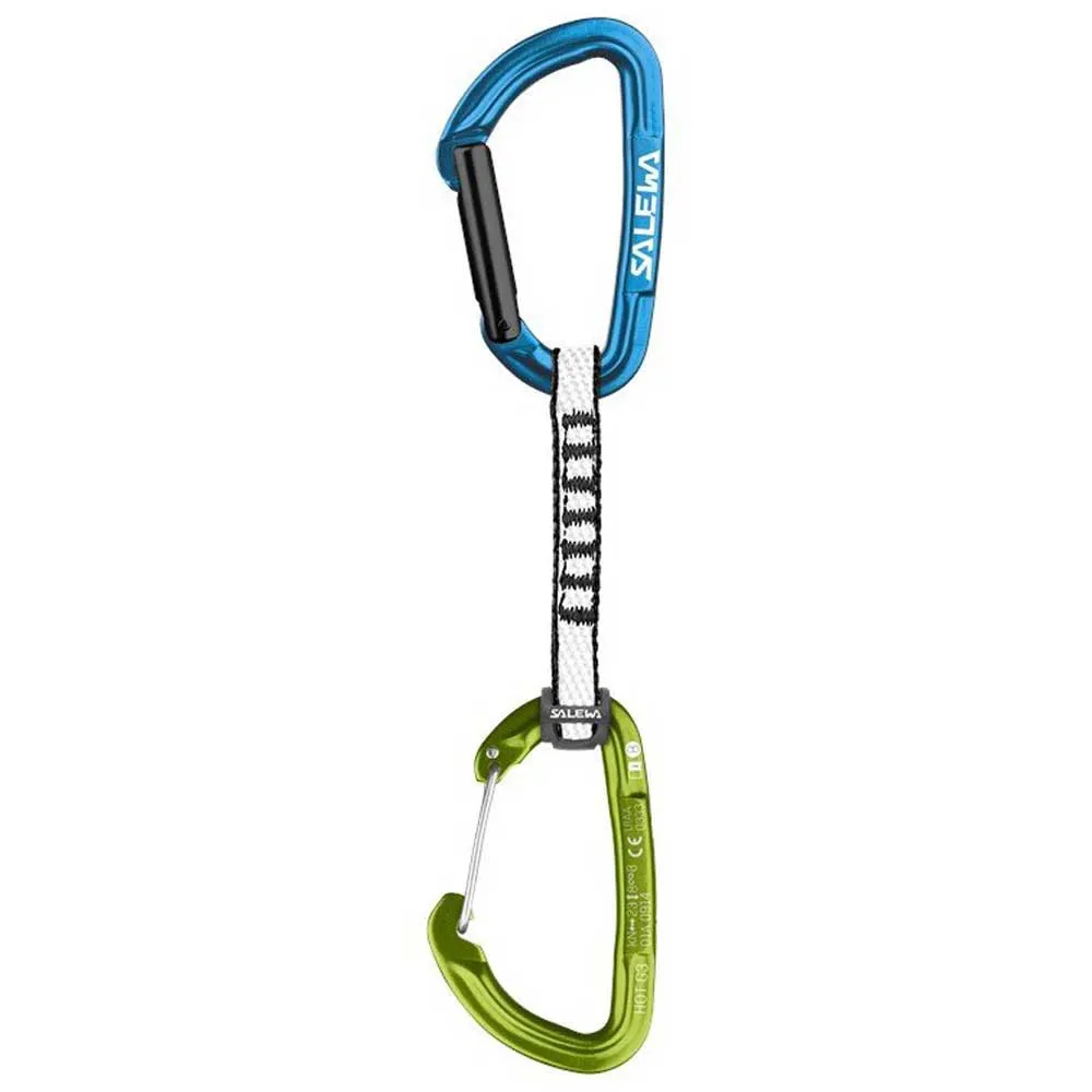 Salewa Express Set Dyn Hot G3 Straight Wire Expressschlinge, Blue / fluo green, One Size Salewa Express Set Dyn Hot G3 Straight Wire Expressschlinge, Blue / fluo green, One Size