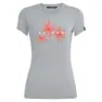 Salewa Lines Graphic Kurzarm-t-shirt, Heather grey melange / flowers