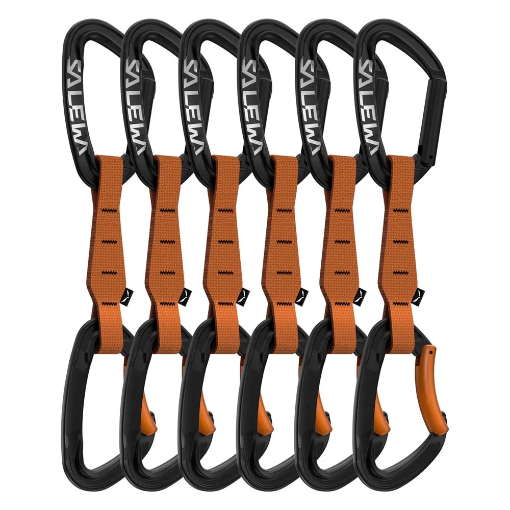 Salewa Ortles Str/bnt 110 Expressschlinge 6 Einheiten, Black / orange, One Size Salewa Ortles Str/bnt 110 Expressschlinge 6 Einheiten, Black / orange, One Size