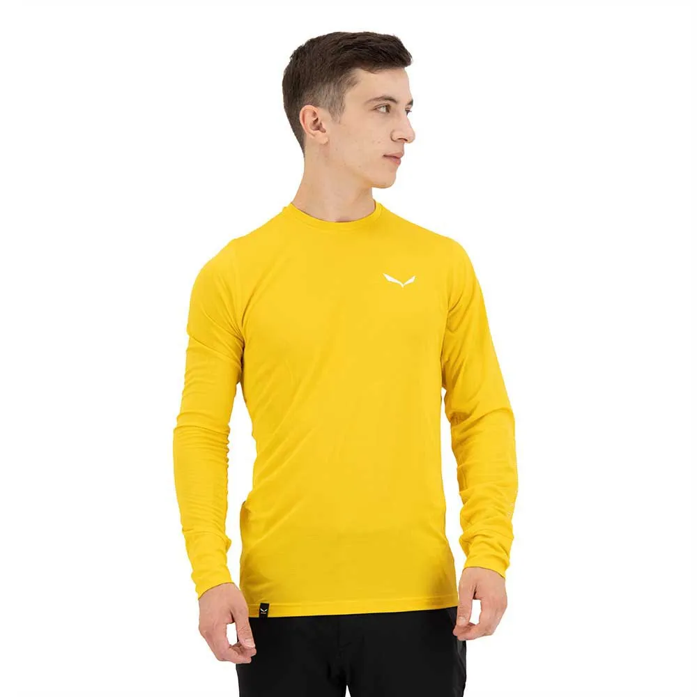 Salewa Pedroc Hybrid 2 Dryton Langarm-t-shirt, Gold melange Salewa Pedroc Hybrid 2 Dryton Langarm-t-shirt, Gold melange