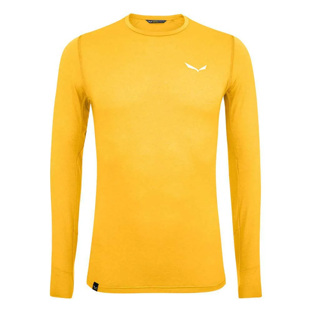 Salewa Pedroc Hybrid 2 Dryton Langarm-t-shirt, Gold melange Salewa Pedroc Hybrid 2 Dryton Langarm-t-shirt, Gold melange