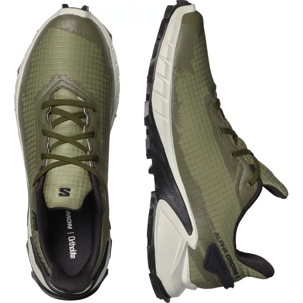 Salomon Alphacross 4 Goretex Trailrunning-schuhe Refurbished male, Deep lichen green / vanilla ice / olive night Salomon Alphacross 4 Goretex Trailrunning-schuhe Refurbished male, Deep lichen green / vanilla ice / olive night