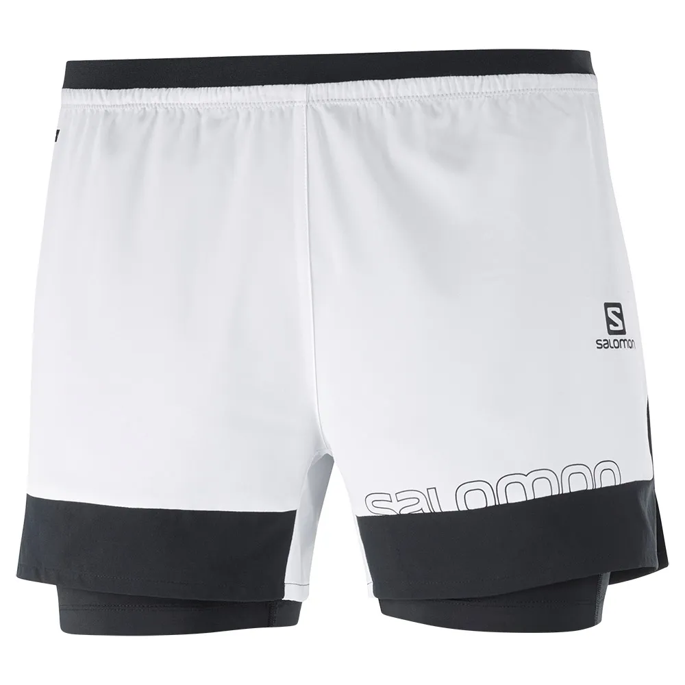 Salomon Cross 2in1 Kurze Hose male, Black / white Salomon Cross 2in1 Kurze Hose male, Black / white