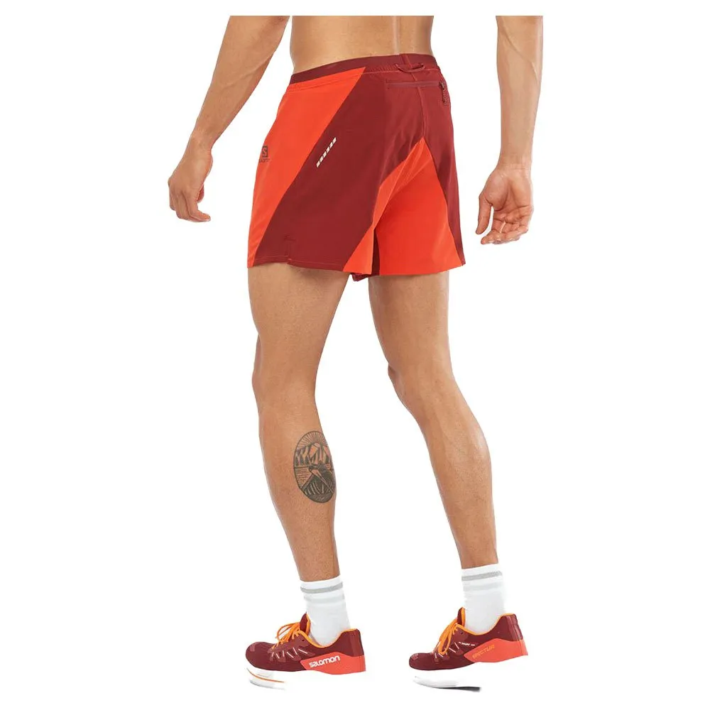 Salomon Cross 5´´ Kurze Hose male, Fiery red / cabernet Salomon Cross 5´´ Kurze Hose male, Fiery red / cabernet