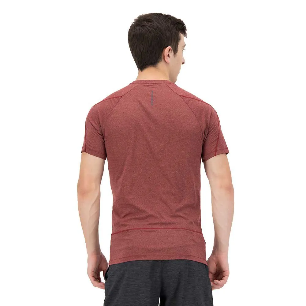 Salomon Cross Run Graphic Kurzarm-t-shirt male, Cabernet / dark denim / heather