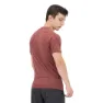 Salomon Cross Run Graphic Kurzarm-t-shirt male, Cabernet / dark denim / heather