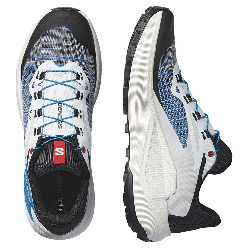 Salomon Genesis Trailrunning-schuhe Refurbished male, Black / white / transcend blue