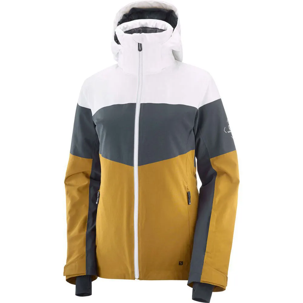 Salomon Slalom Jacke, White / ebony / cumin Salomon Slalom Jacke, White / ebony / cumin