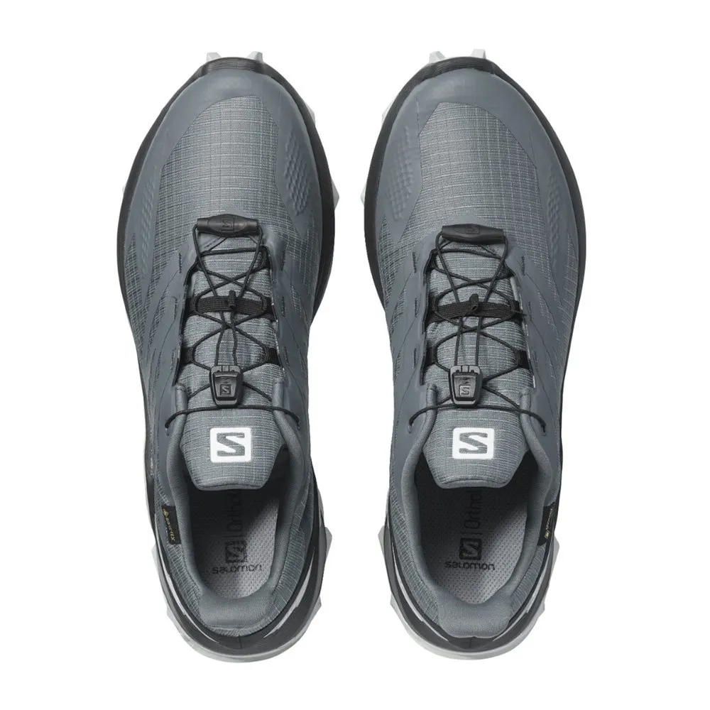 Salomon Supercross Blast Goretex Trailrunning-schuhe male, Stormy weather / black / quarry Salomon Supercross Blast Goretex Trailrunning-schuhe male, Stormy weather / black / quarry